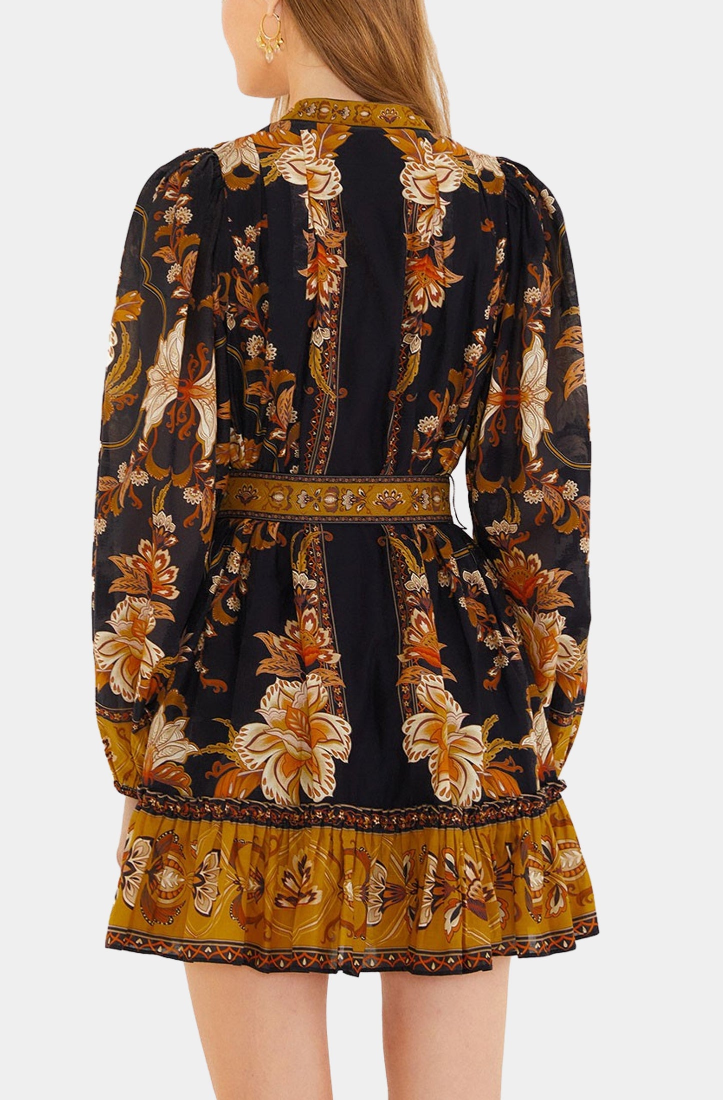 Majestic Garden Black Mini Dress