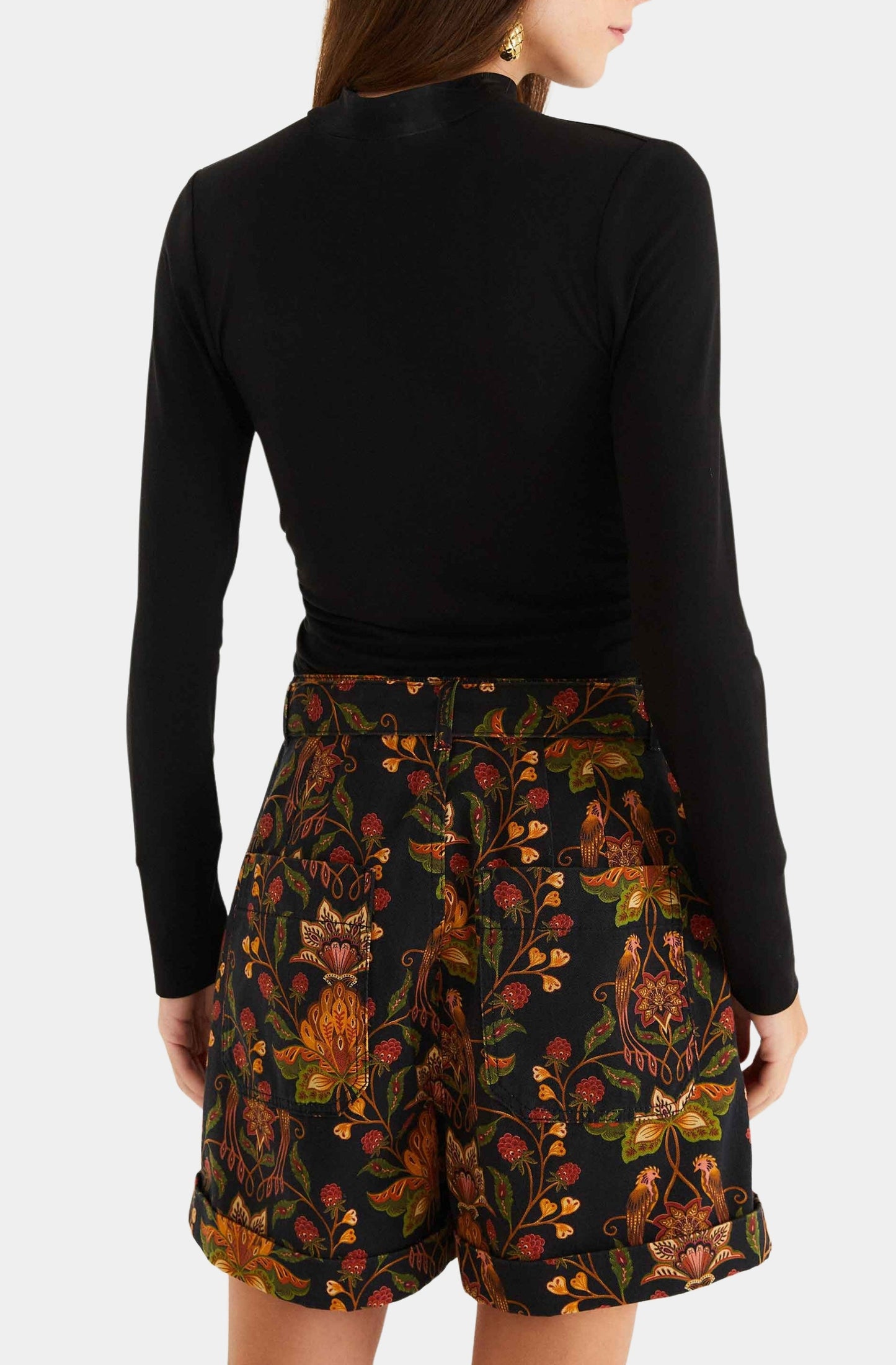 Berry Garden Black Shorts