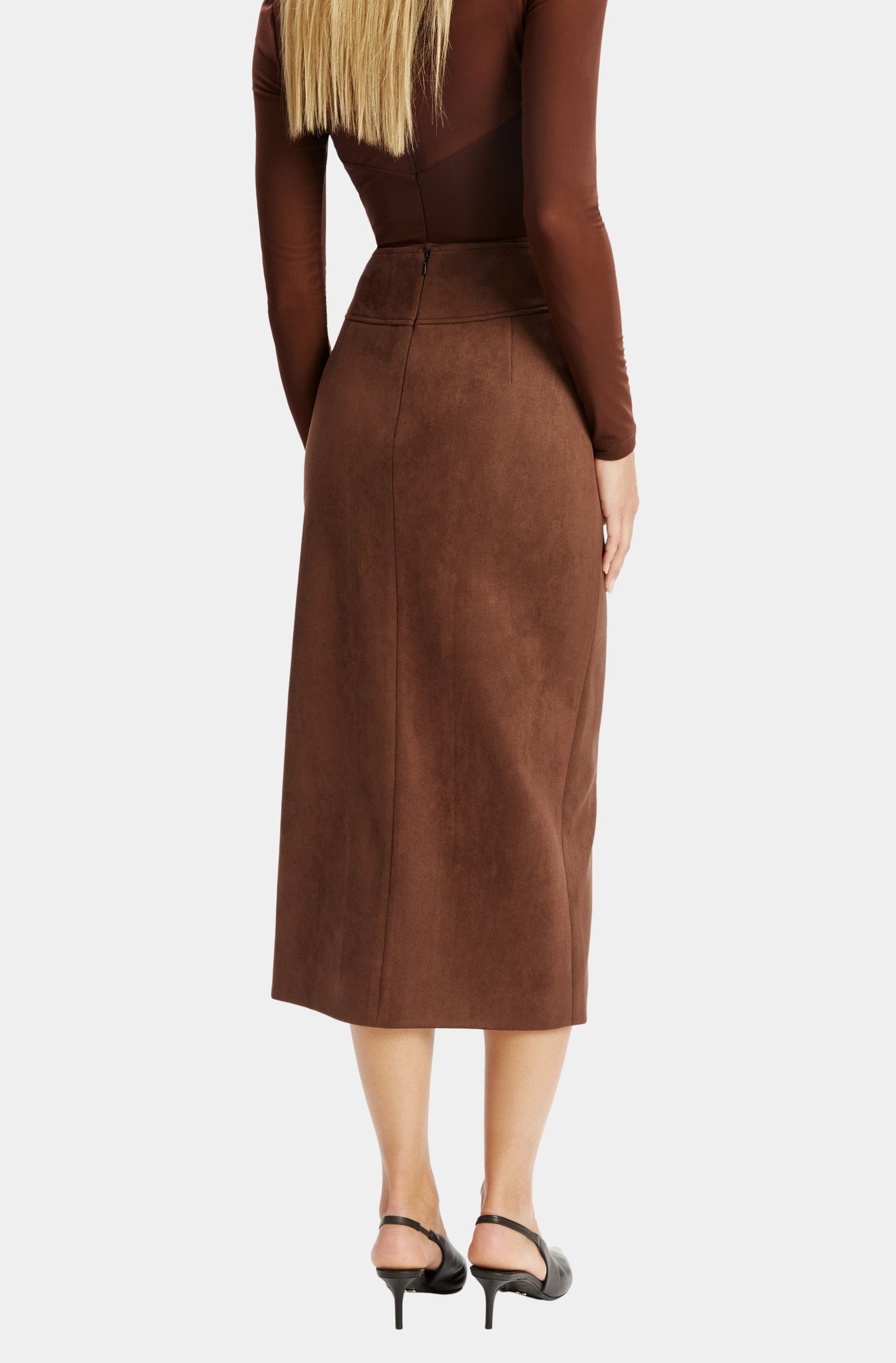 Dante Vegan Suede Midi Skirt
