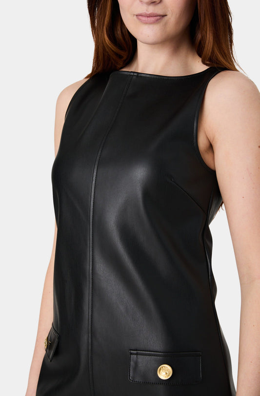 Dessa Faux Leather Dress