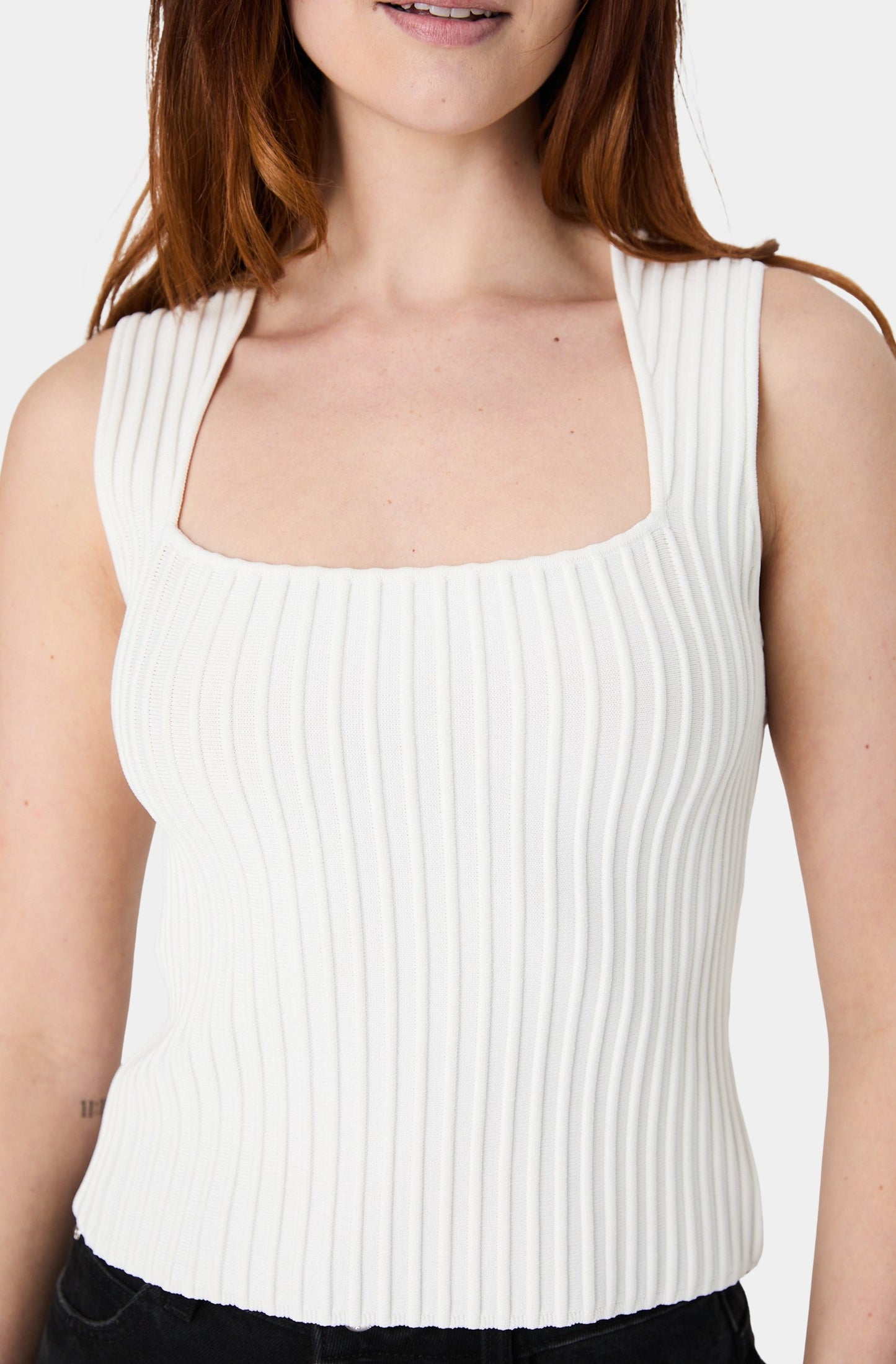 Ottoman Crinkle Sleeveless Top