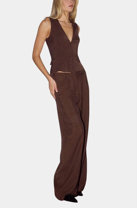 Arla Sleeveless Wide Leg Pants