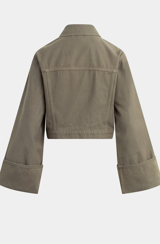 Cuffed Cropped Jacket