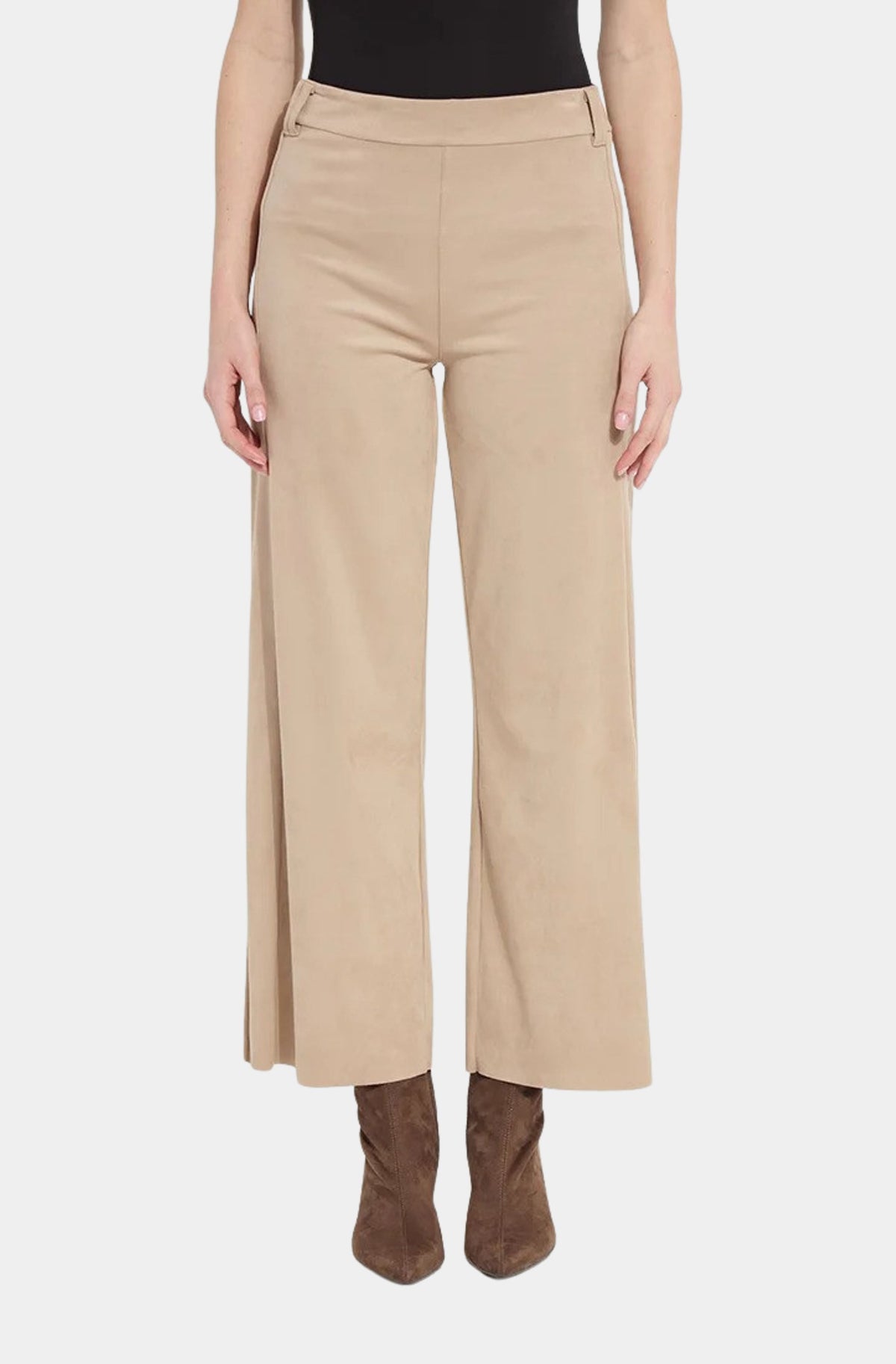 Vionette Vegan Suede Wide Leg Trouser