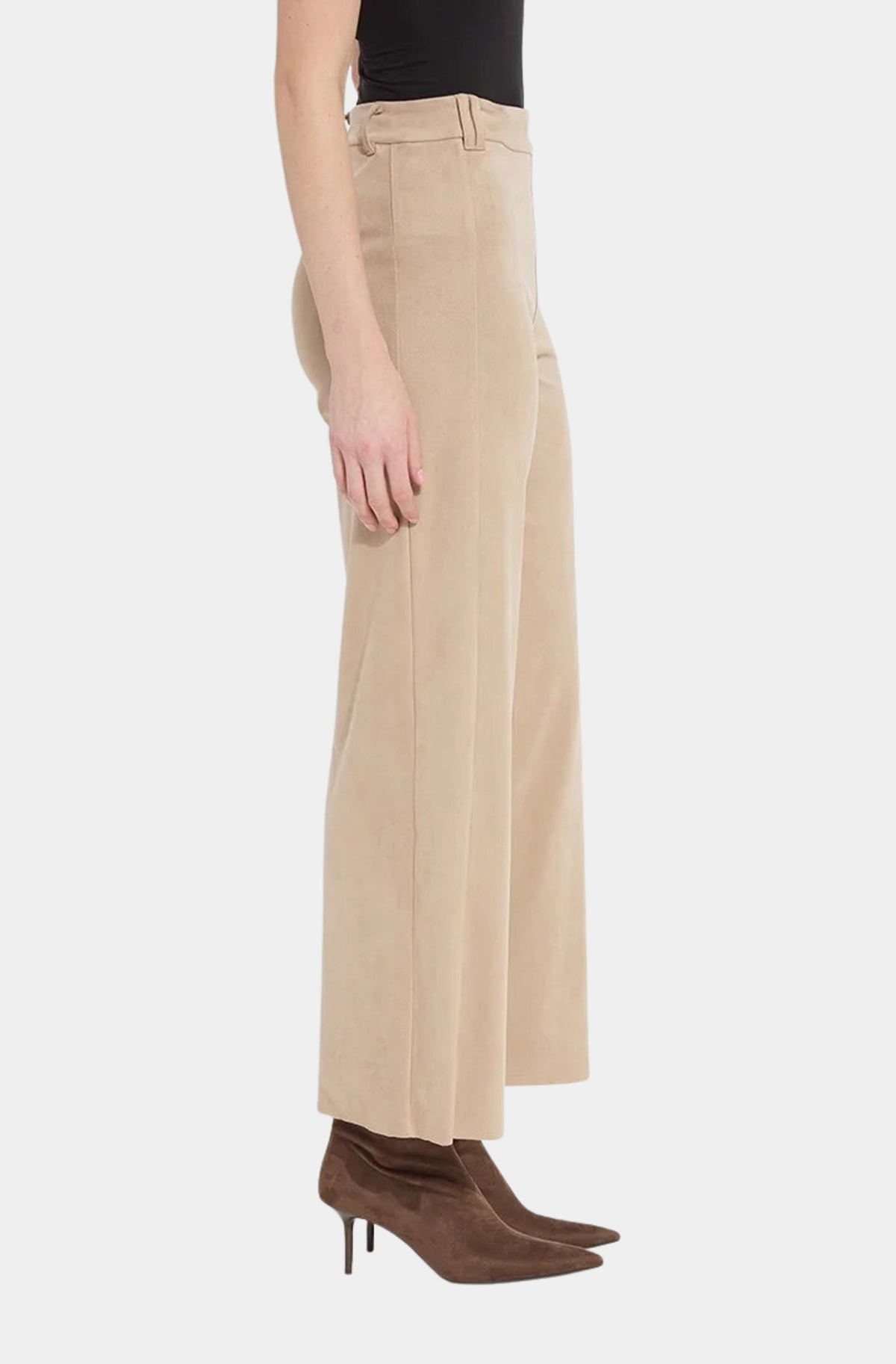 Vionette Vegan Suede Wide Leg Trouser