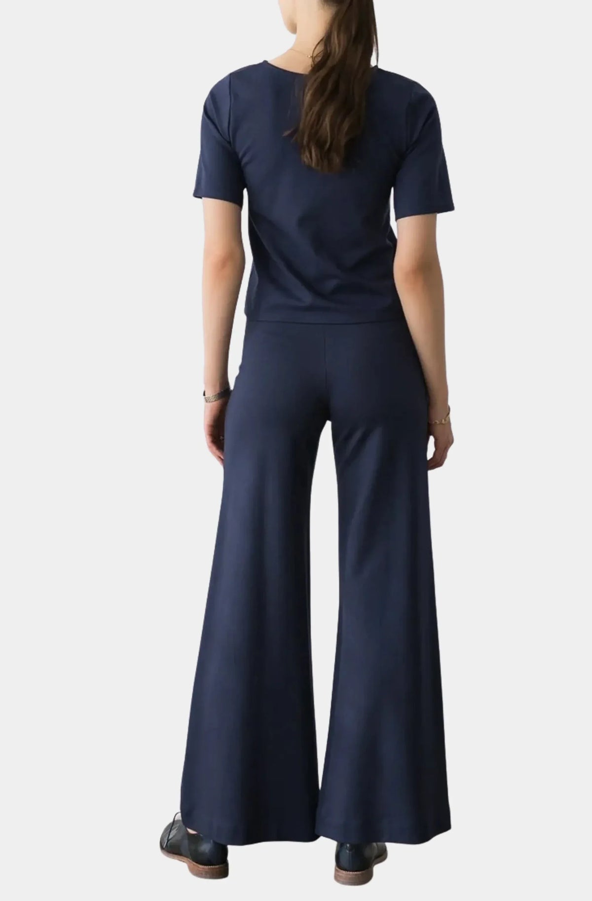 Ponte Knit Standard Wide Leg Pant