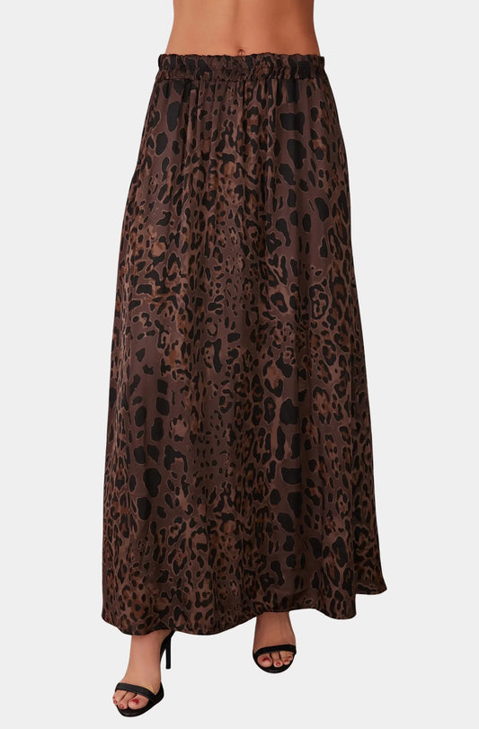 Leopard Print Maxi Skirt