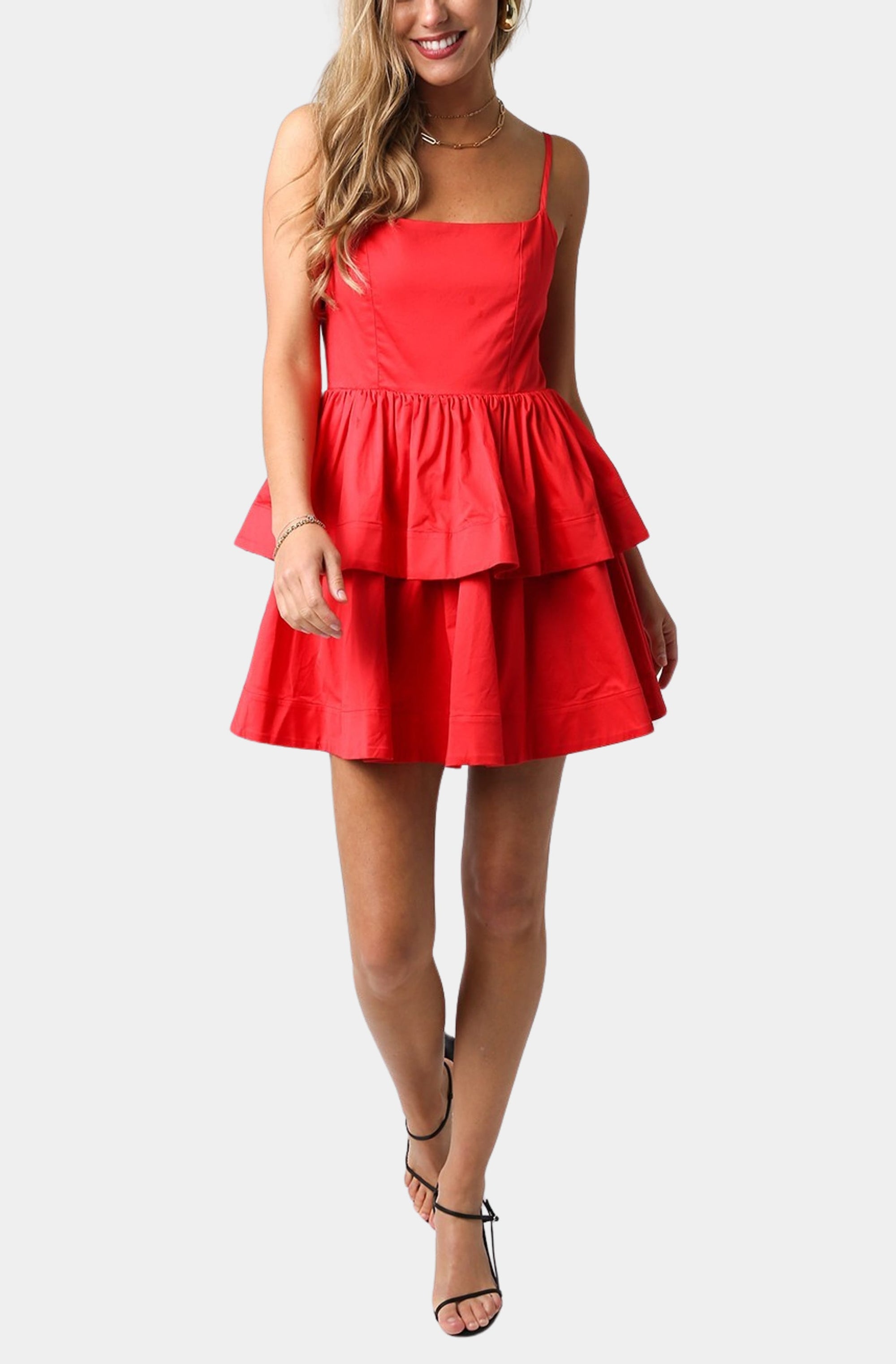 Sofia Tiered Poplin Dress