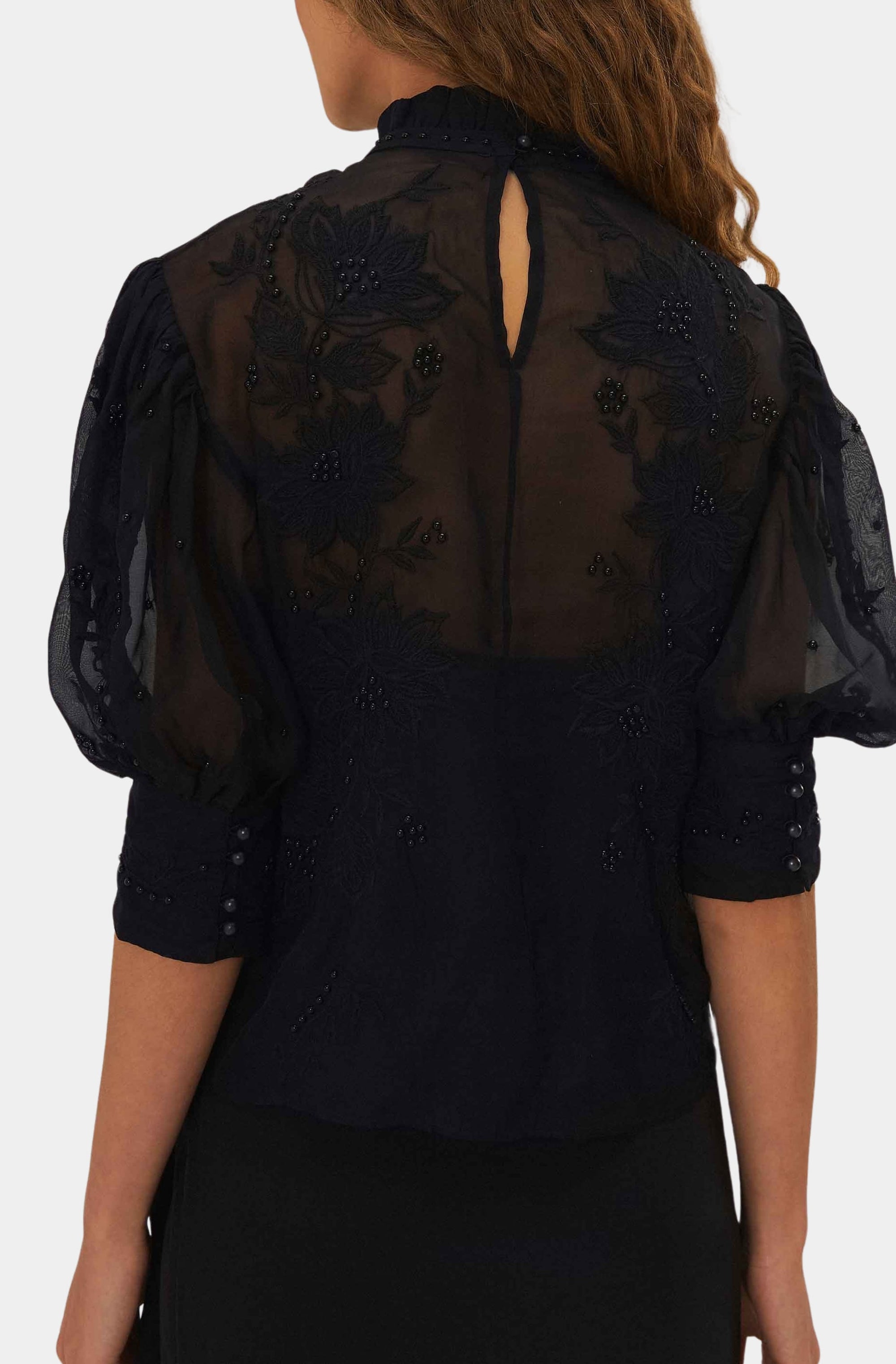 Black Short Sleeve Blouse