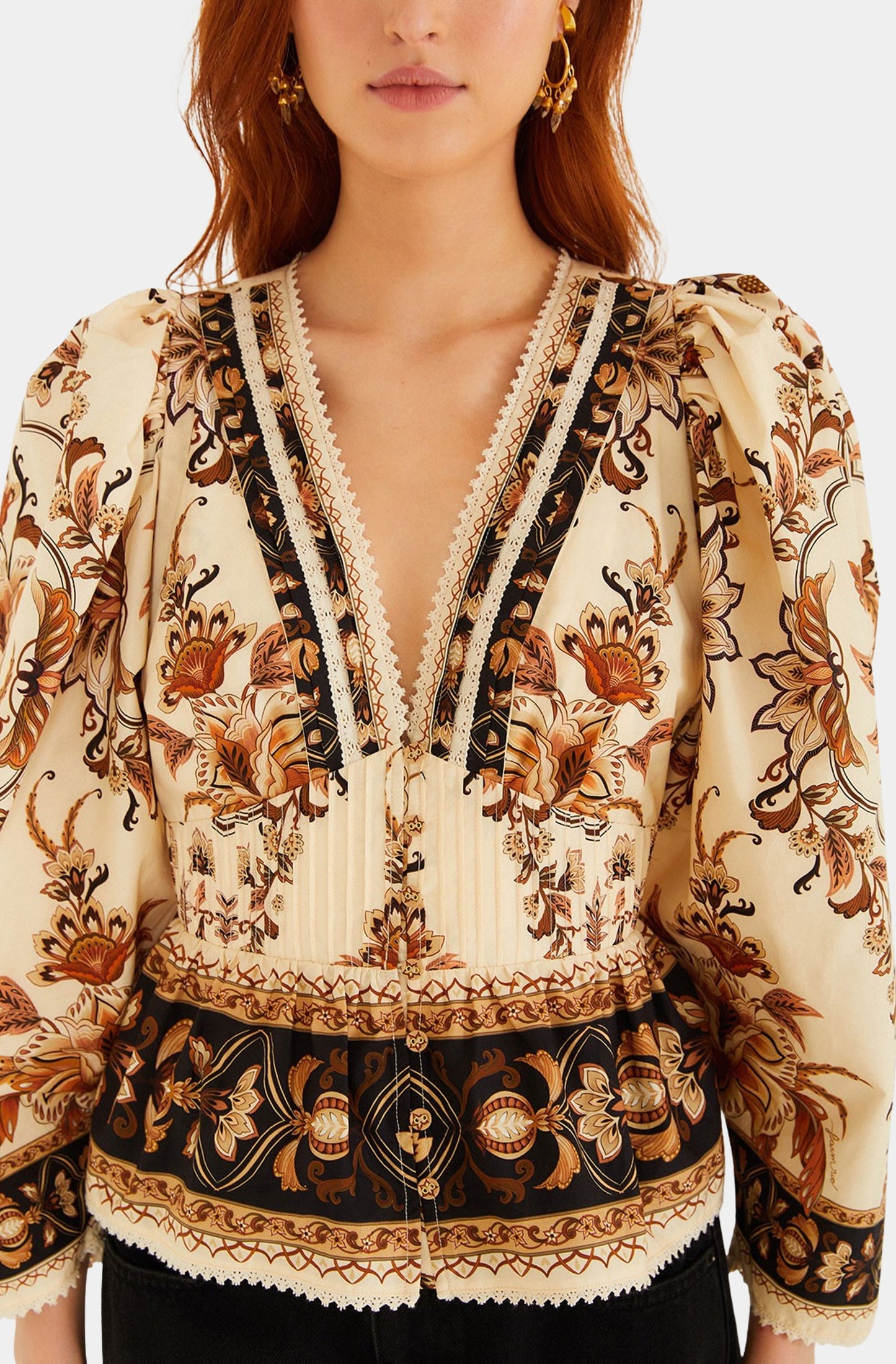 Majestic Garden Sand Blouse