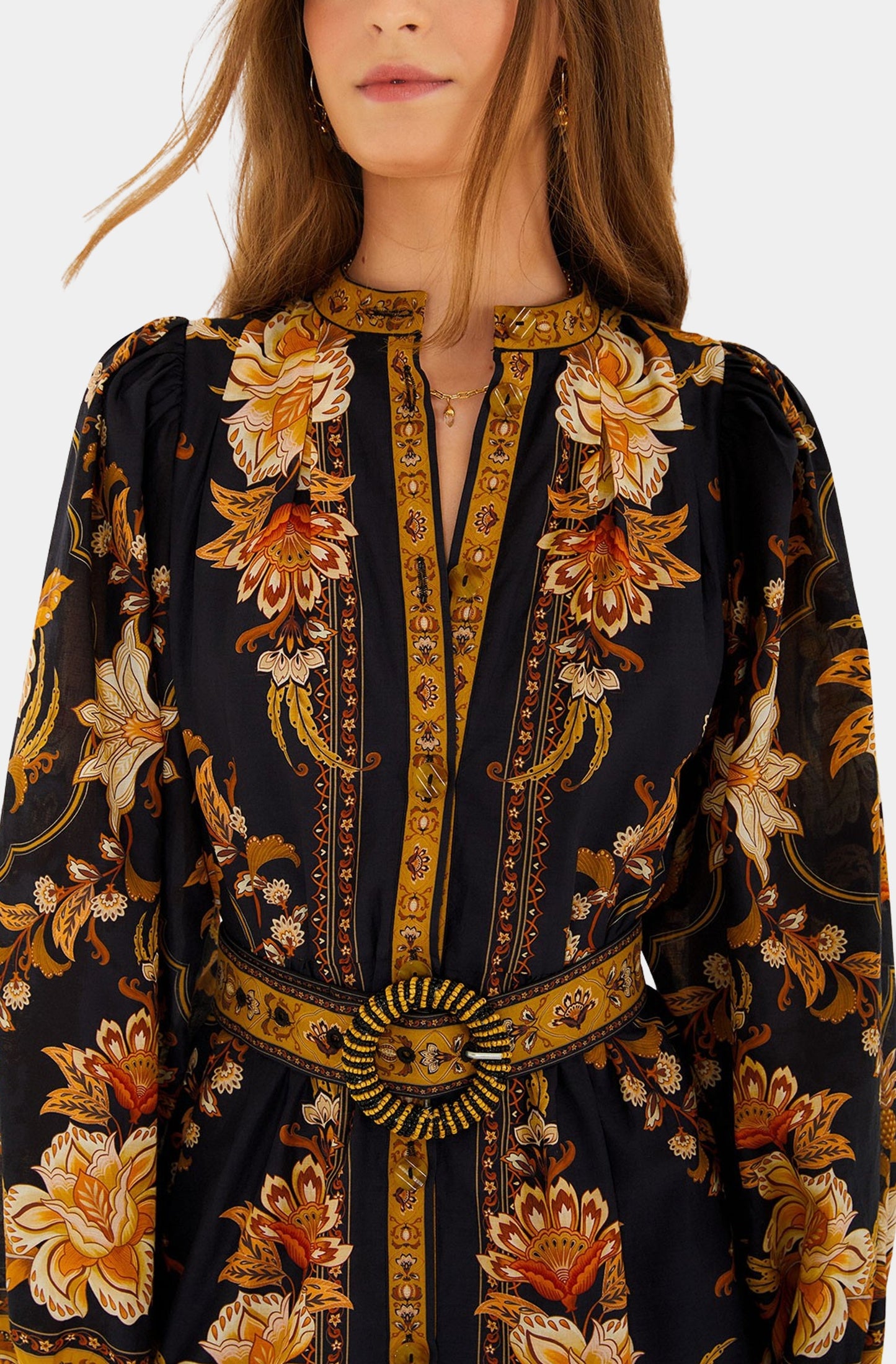 Majestic Garden Black Mini Dress