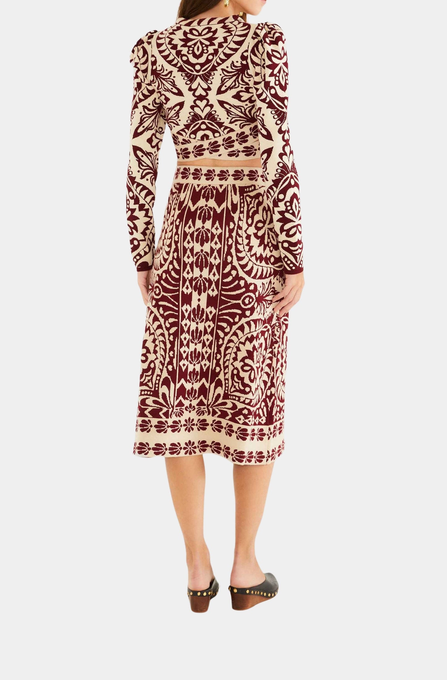 Pineapple Love Knit Midi Skirt