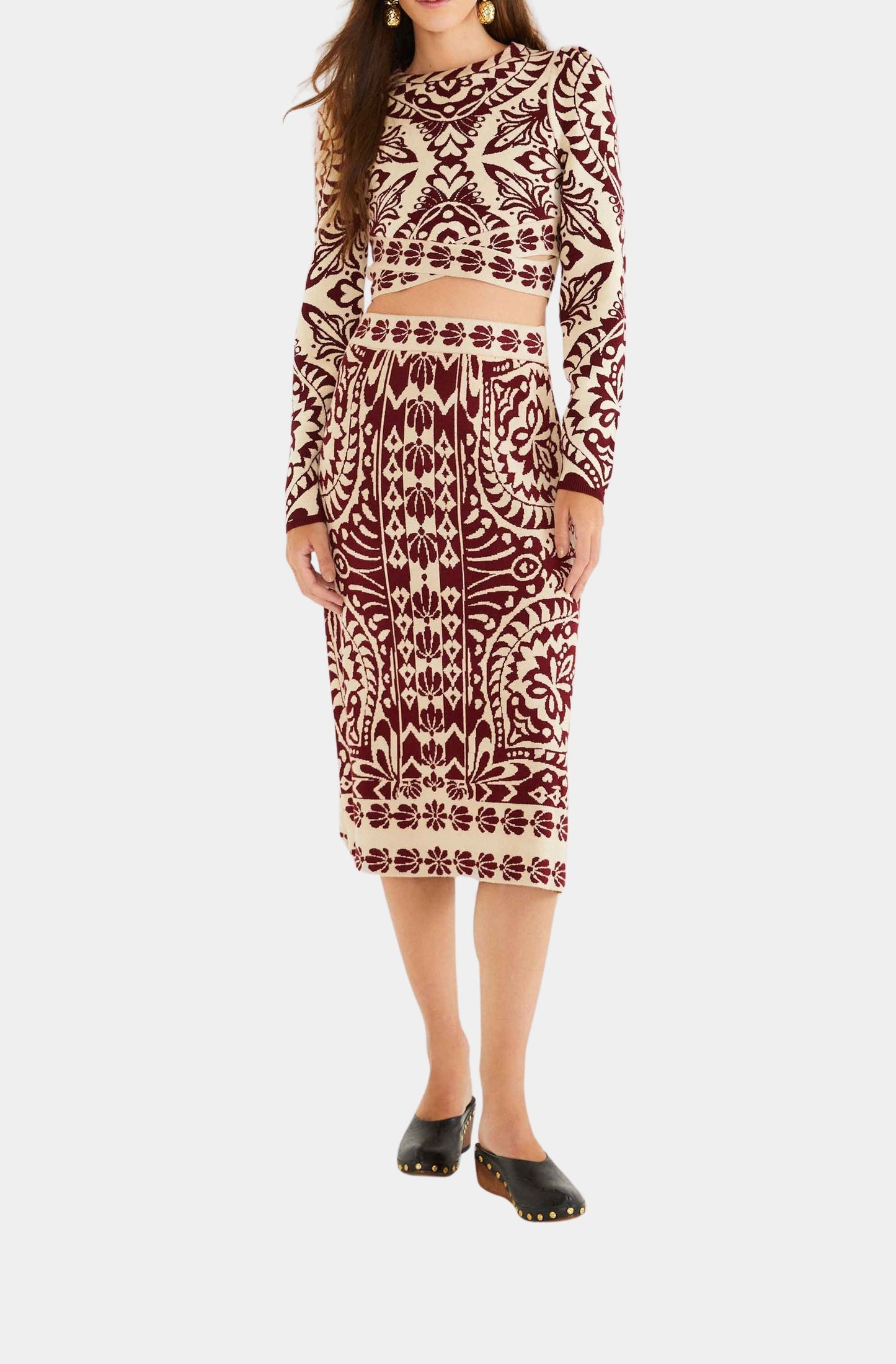 Pineapple Love Burgundy Knit Top