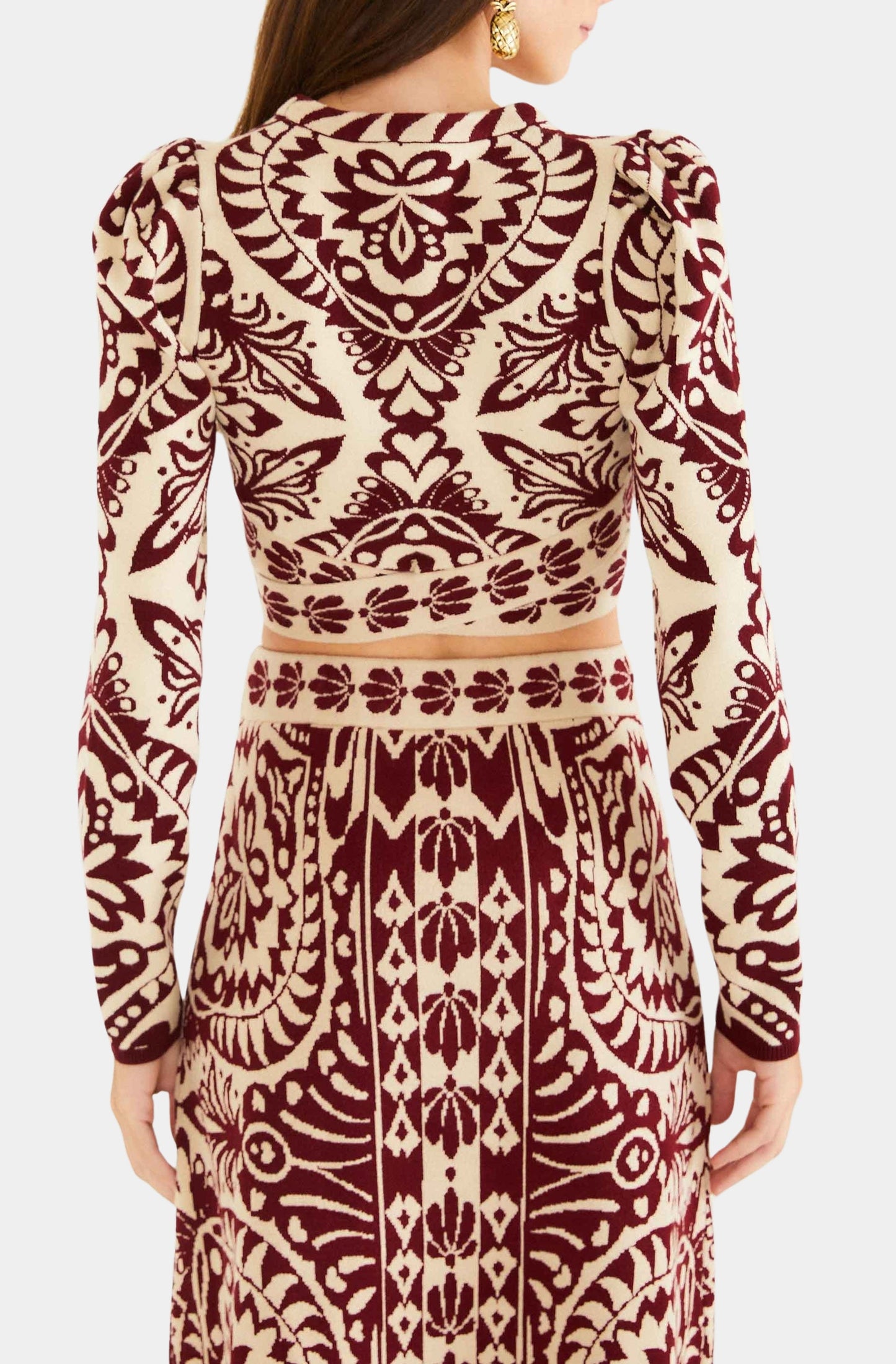 Pineapple Love Burgundy Knit Top