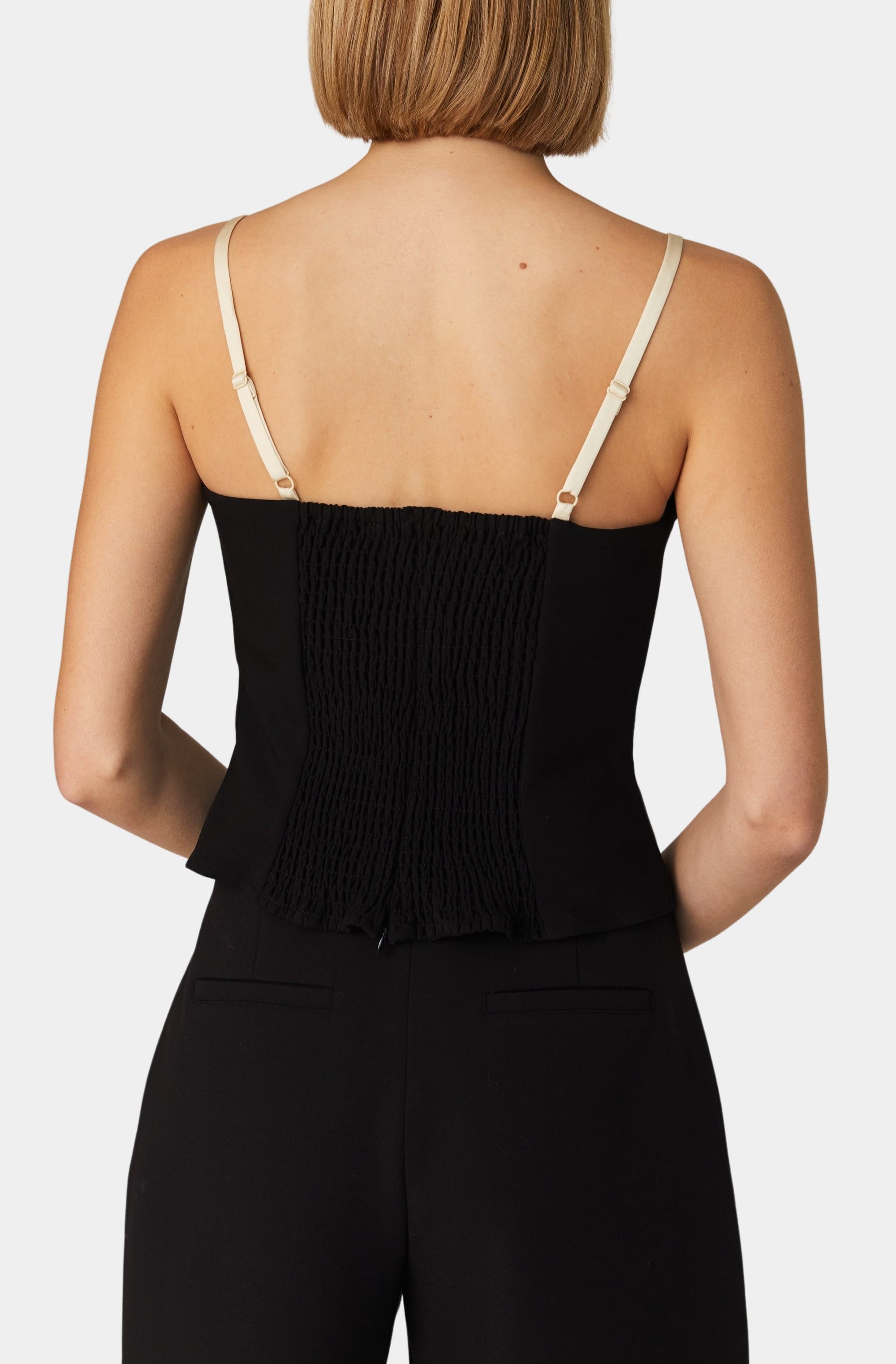 Azra Twill Corset Strappy Top