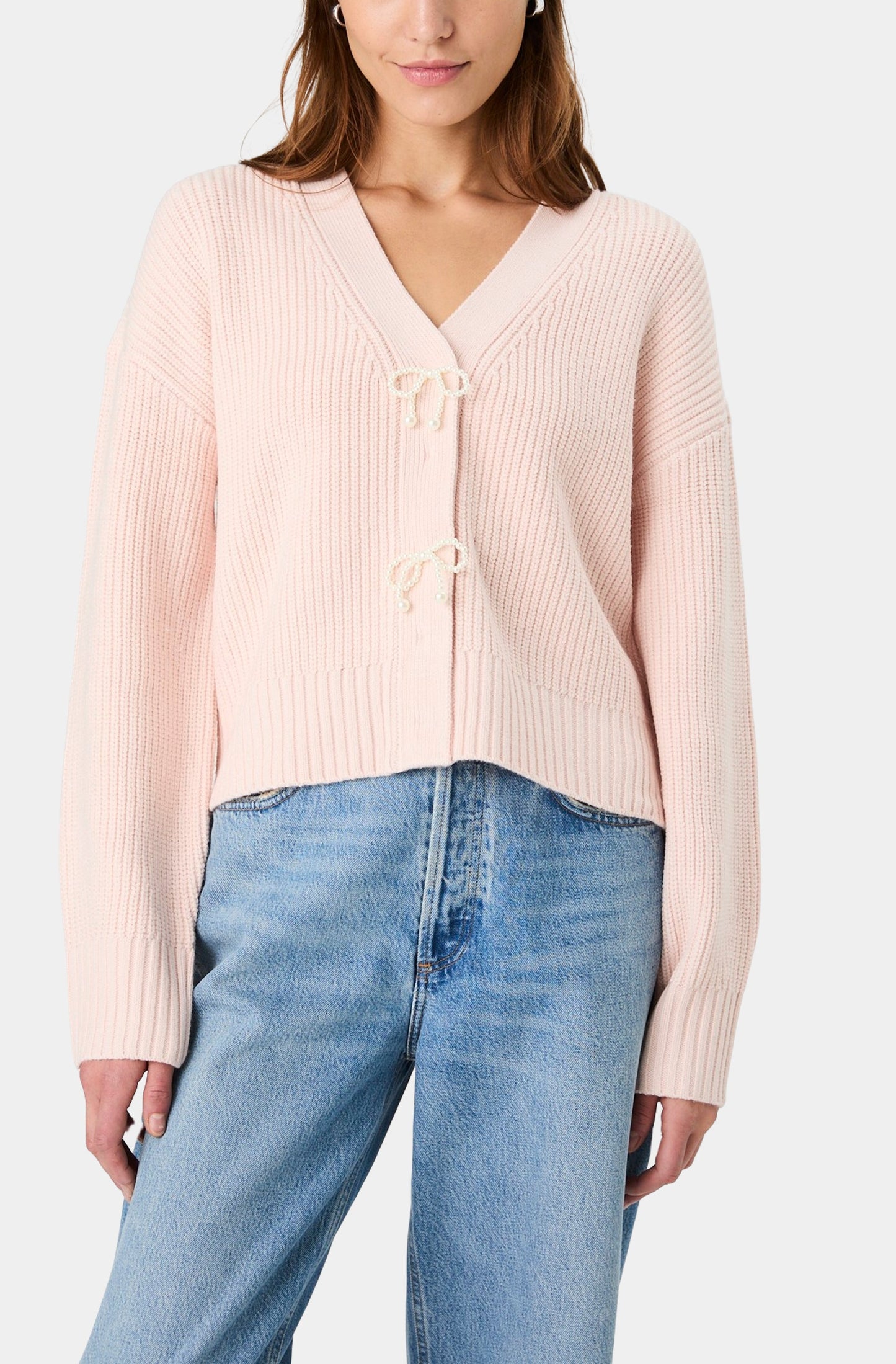 Babysoft Knit Embellished Bows Sweater