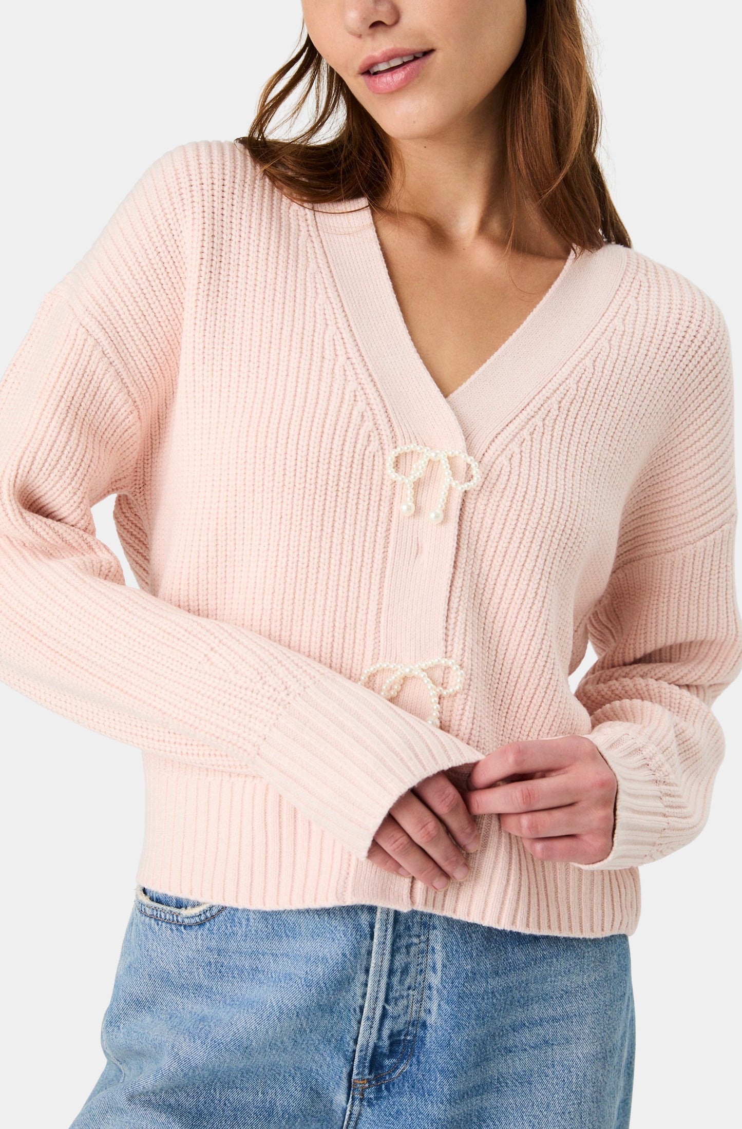 Babysoft Knit Embellished Bows Sweater