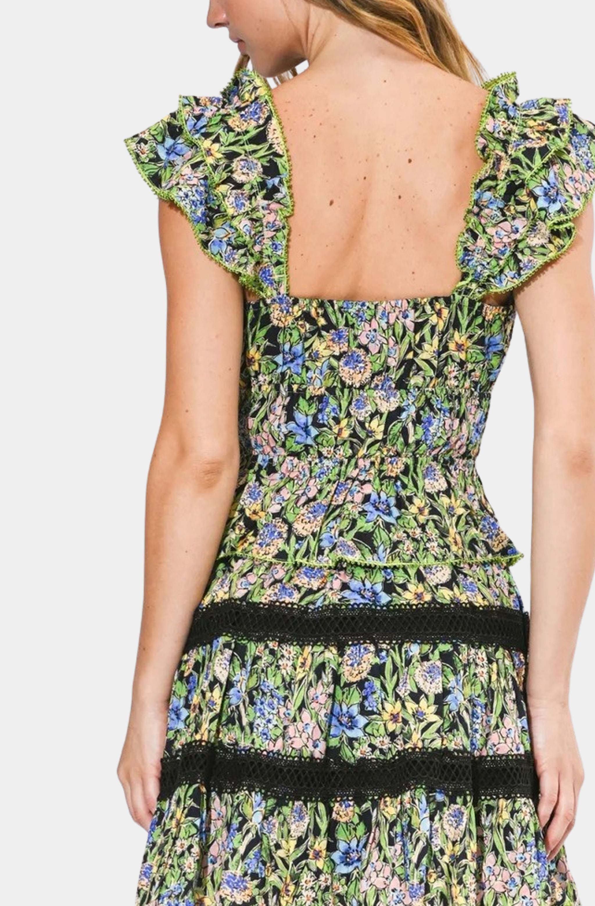Dion Surplice Peplum Top