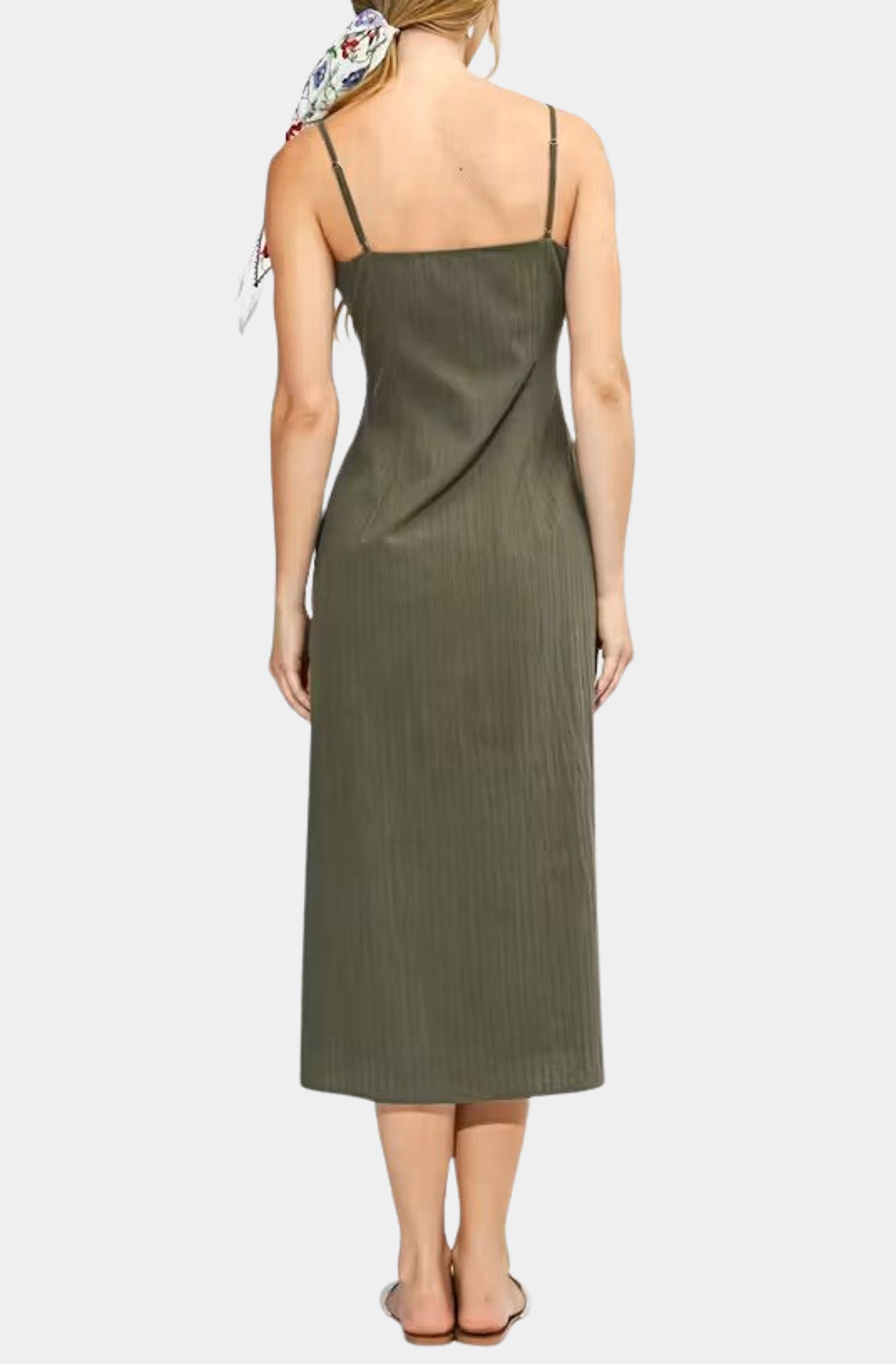 Millie Embroidered Midi Slip Dress