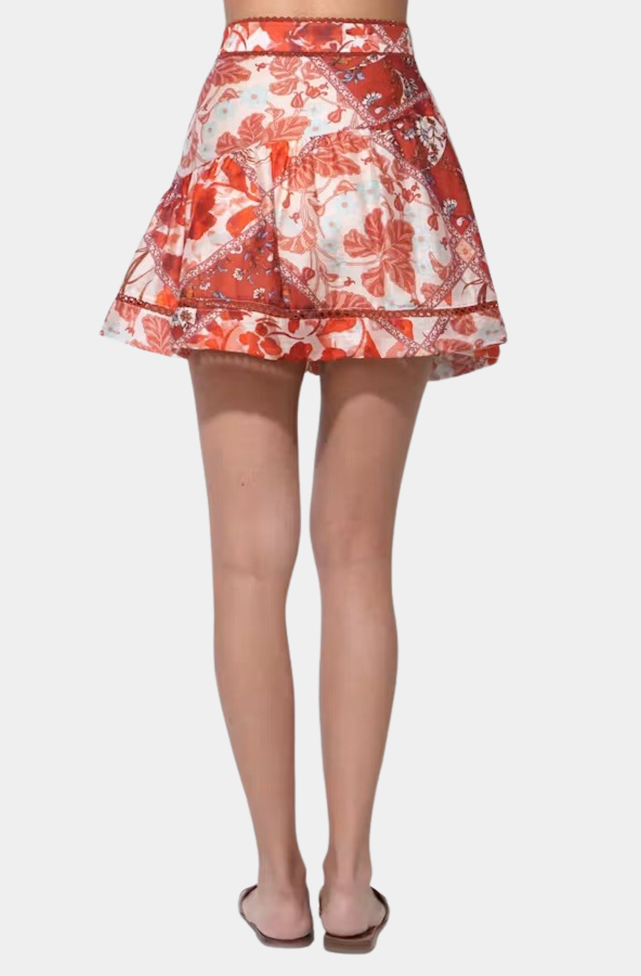 Gia Lace Inserted Mini Skirt with Tie