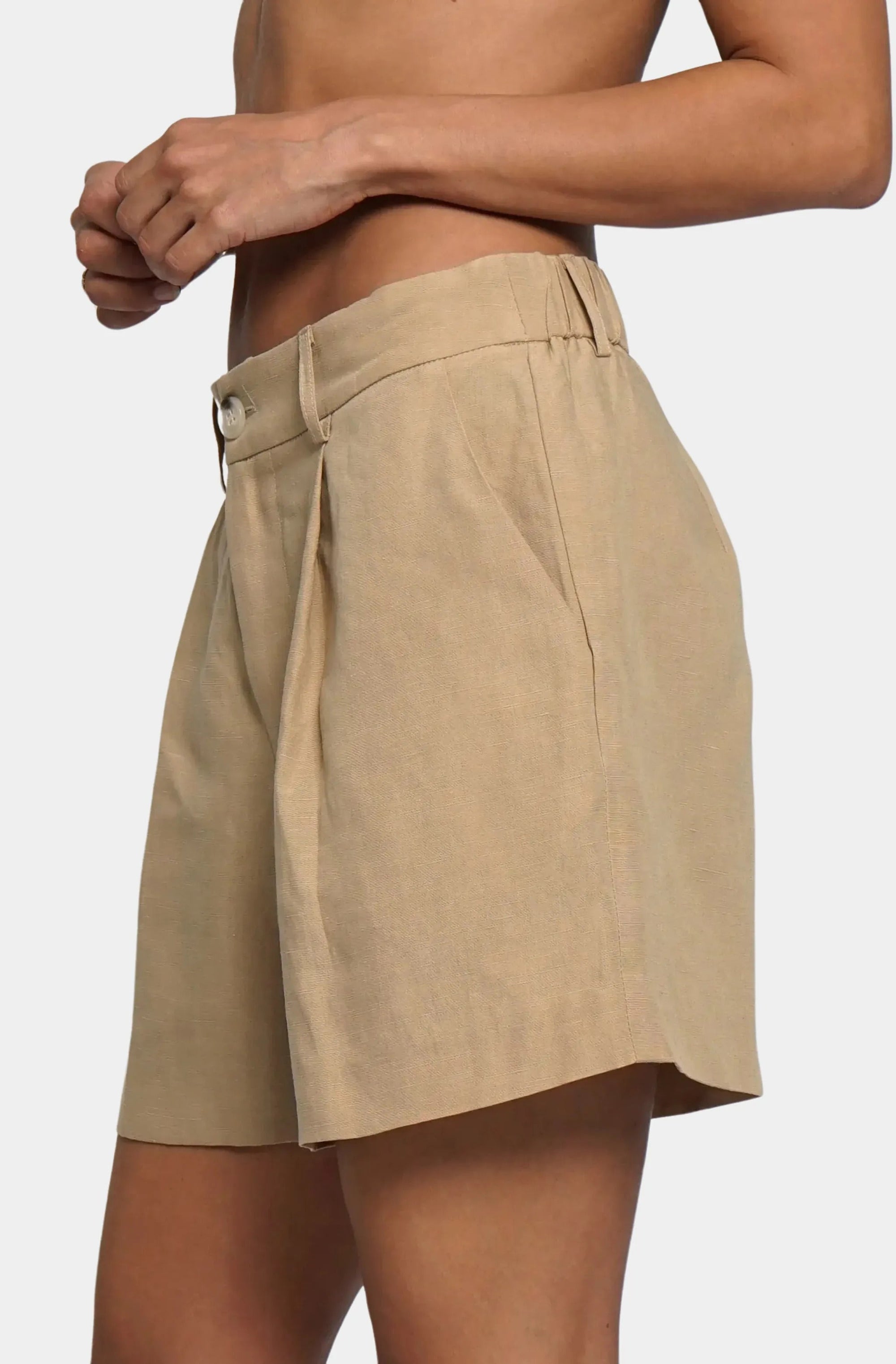 Claire Pleat Front Shorts