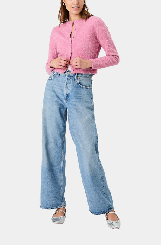 Tinsel Knit Slim Cardigan