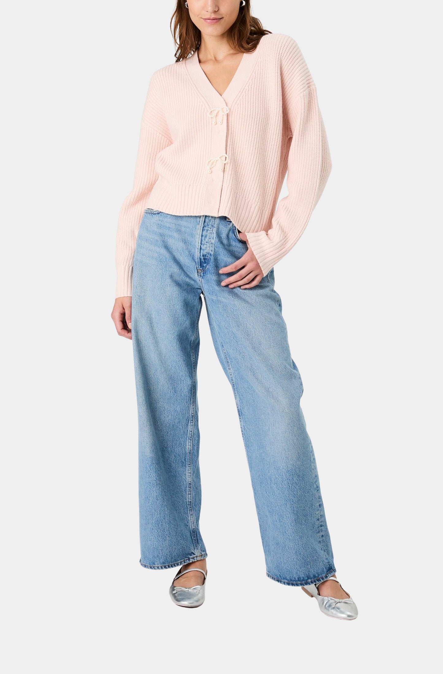 Babysoft Knit Embellished Bows Sweater