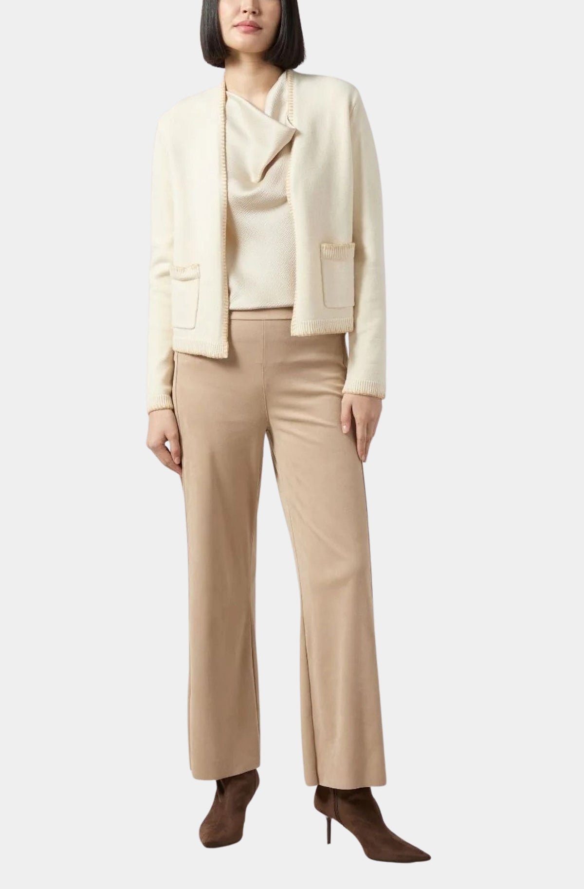 Vionette Vegan Suede Wide Leg Trouser