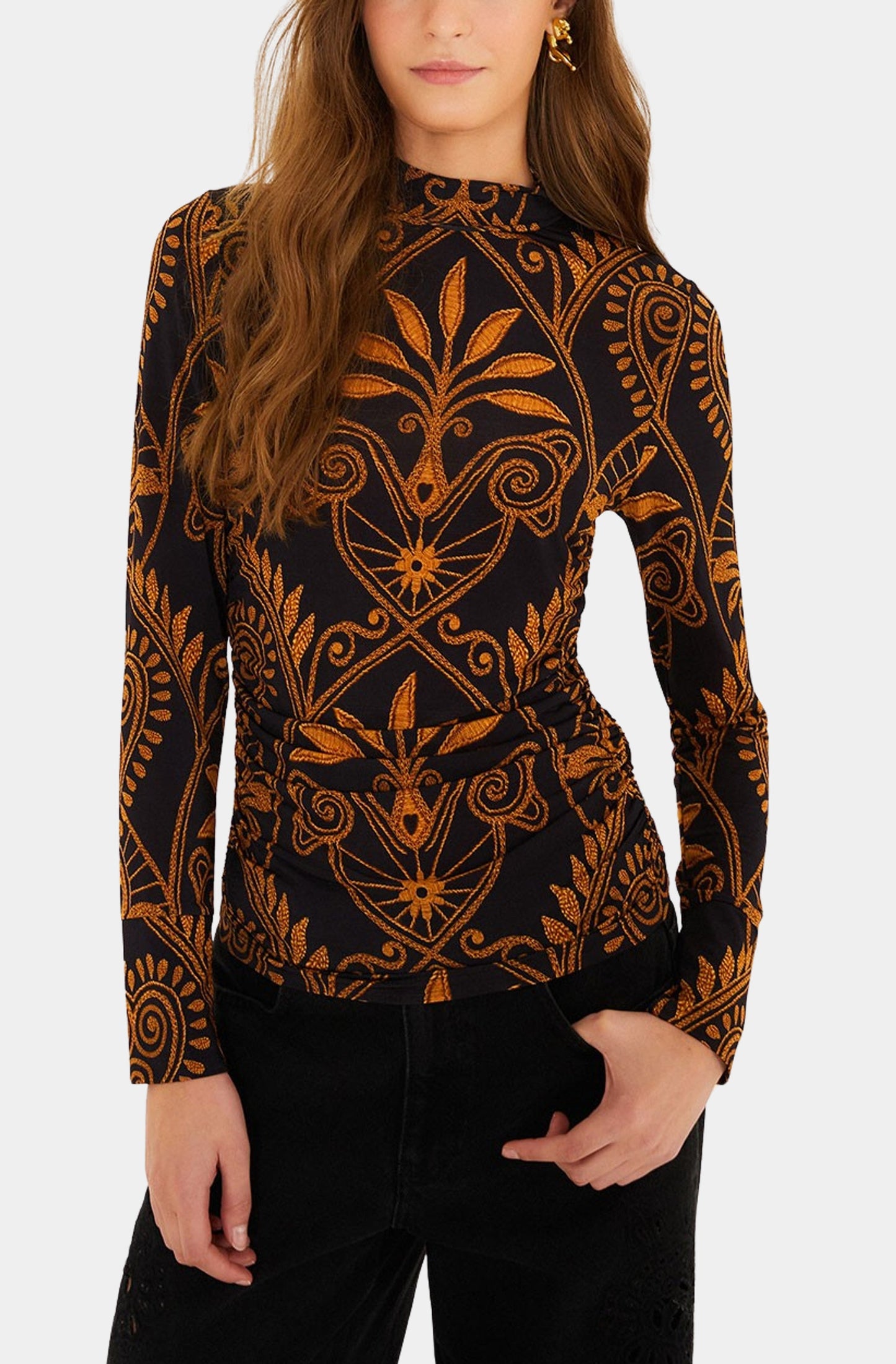 Cornely Ainika Black Jersey Blouse