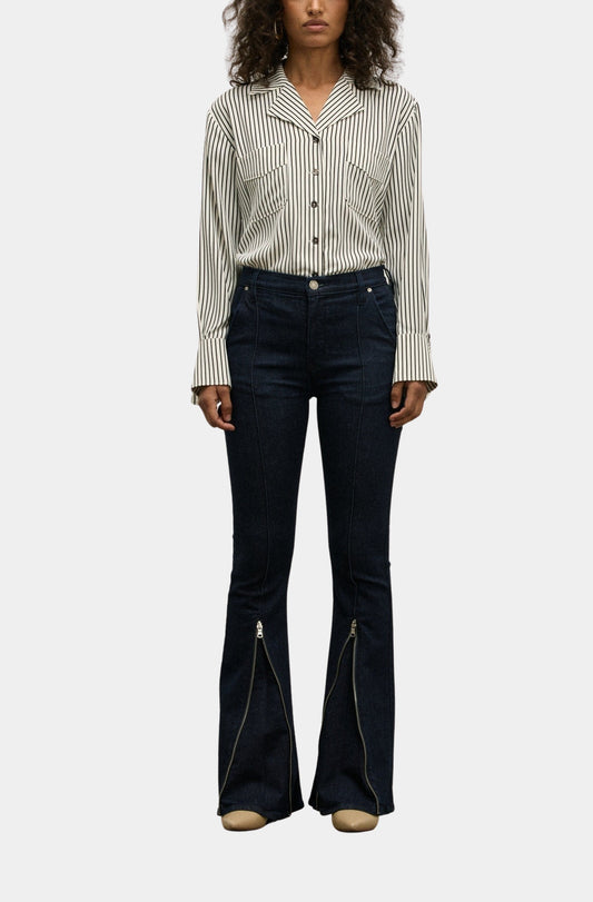 Barbara High-Rise Bootcut w/ Zippers