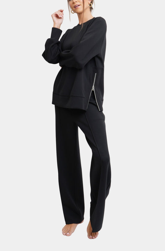 The Long Sleeve Pullover with Side Slits