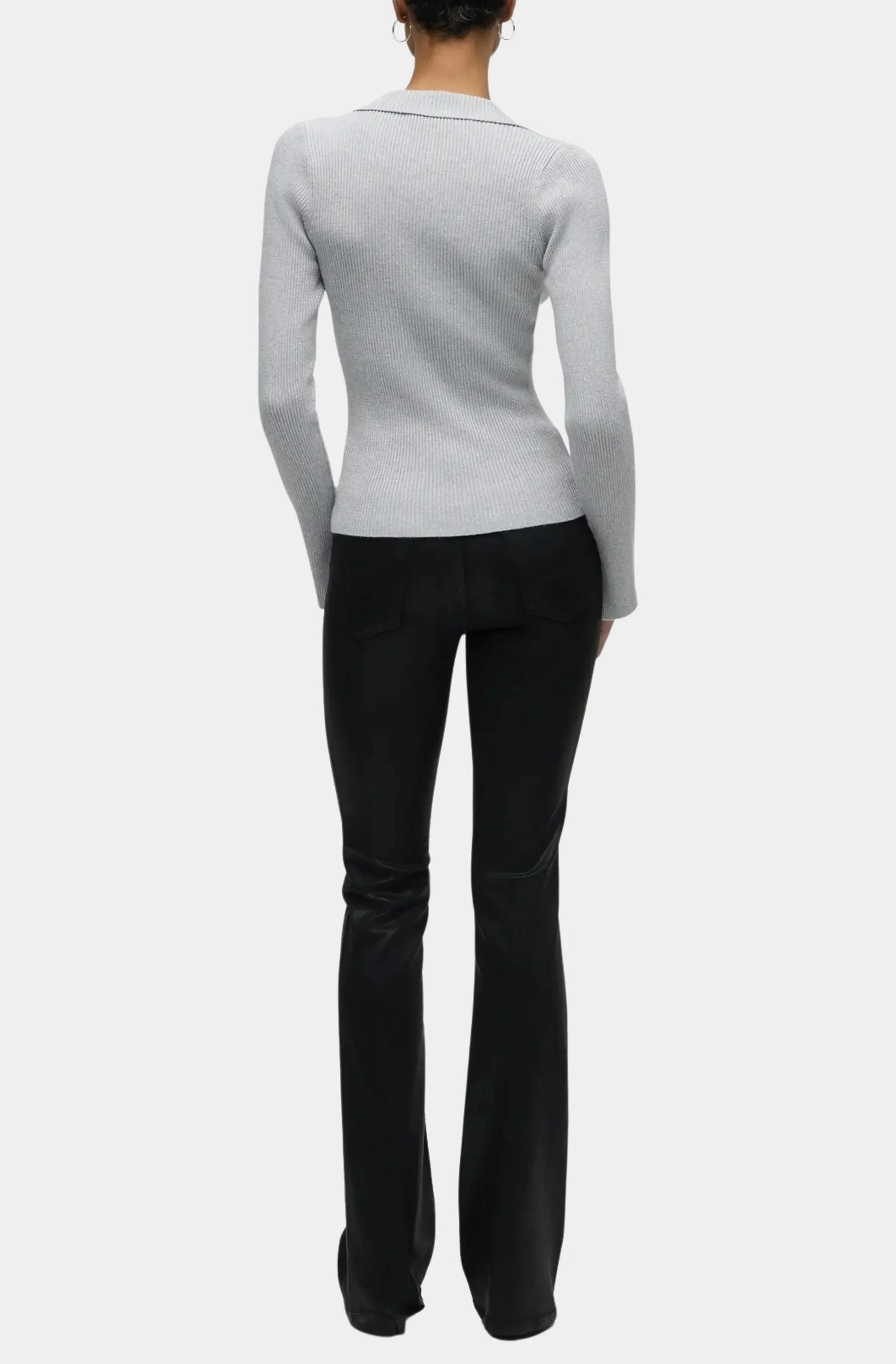 Long Sleeve V-Neck Popover