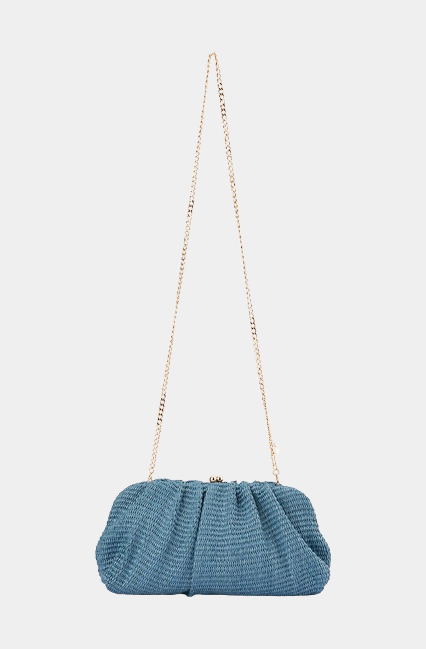 Queenie Gathered Woven Clutch