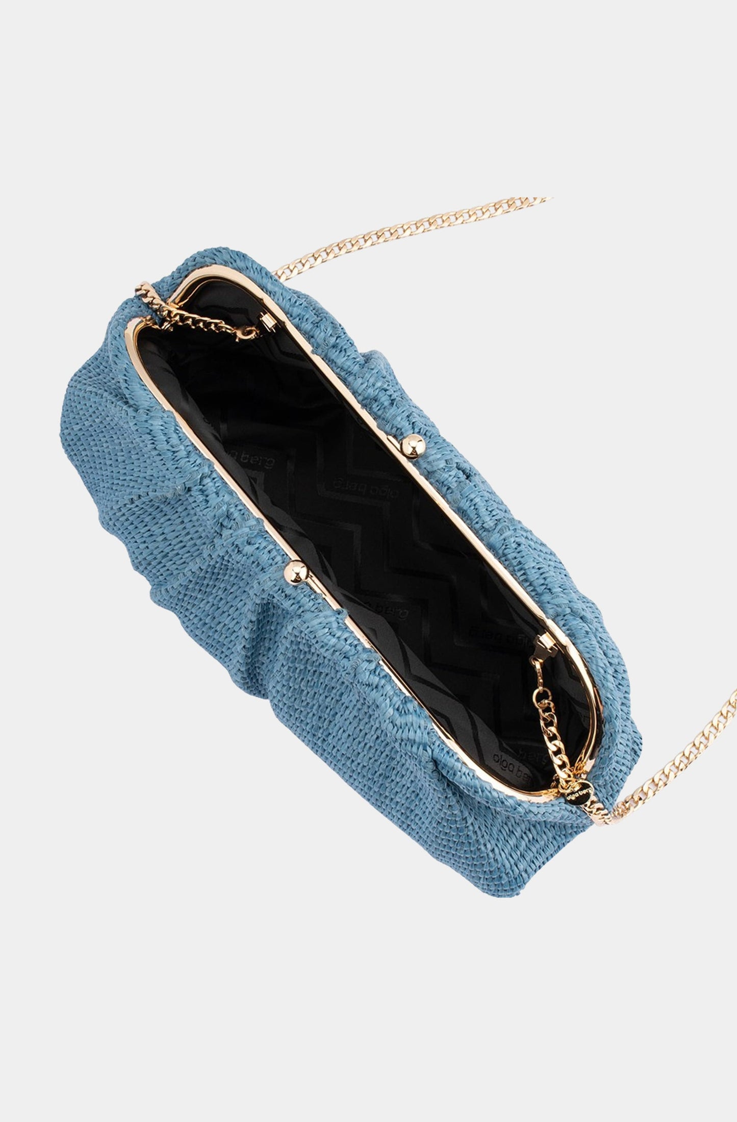 Queenie Gathered Woven Clutch