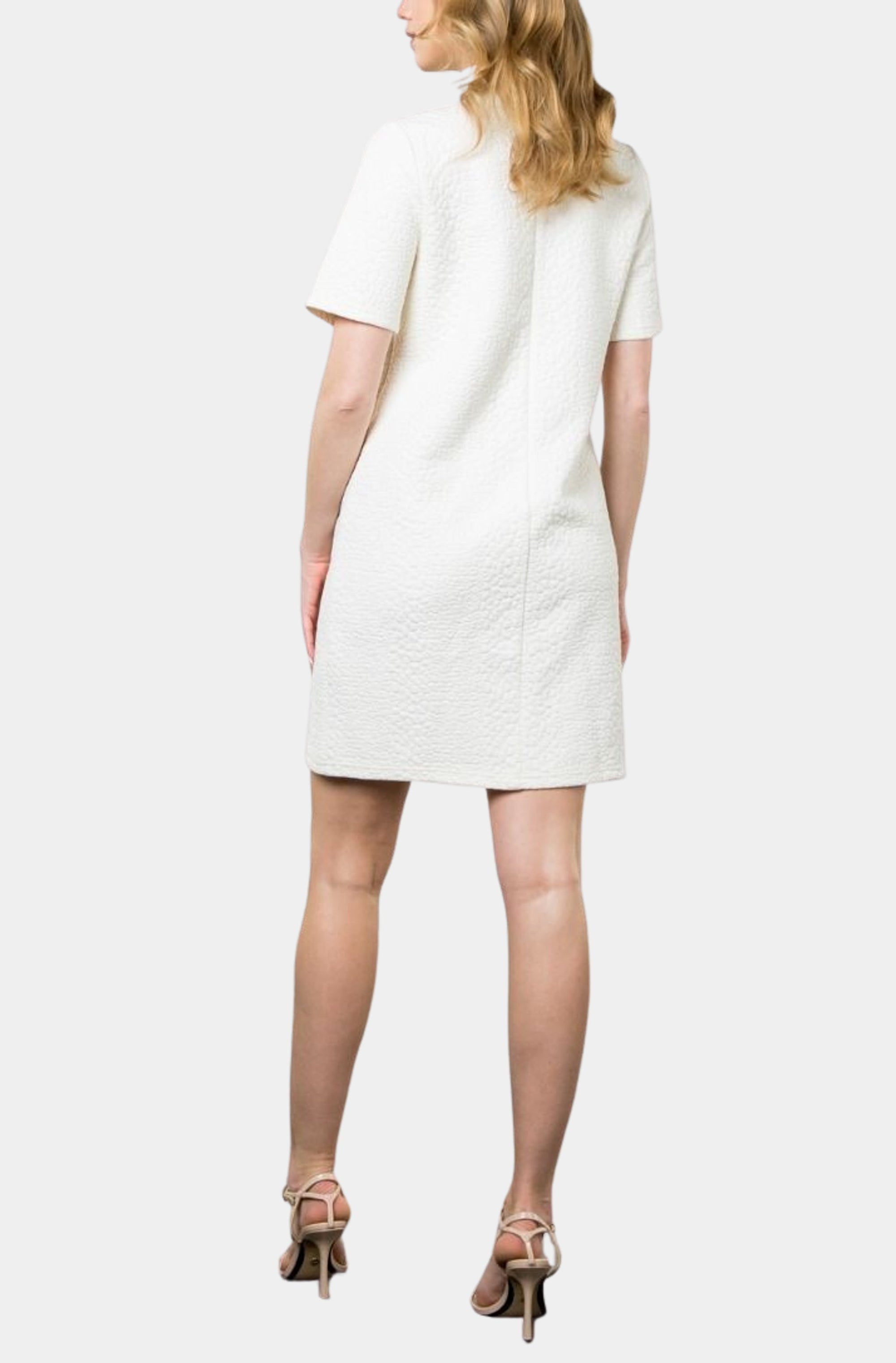 Chantal Short Sleeve Textured Dress