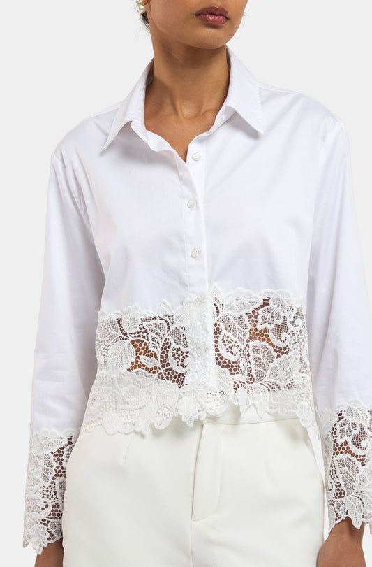 Issa Lace Combo Shirt